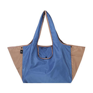 Bolsos de Sillín Plegables Ecológicos para Mujer, Portátiles, Ligeros, de Gran Capacidad, de Doble Uso, con Bloques de Color Laterales - Product Image 2