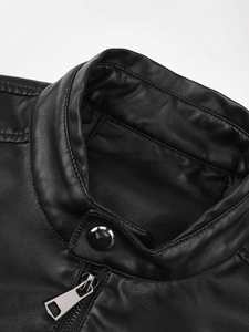 Veste en cuir d'hiver pour hommes, doublure en laine style vintage, coupe-vent, personnalisation complète - Product Image 4