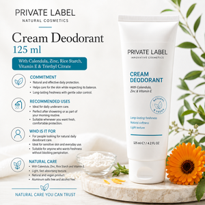 Déodorant en crème à marque privée 125ml OEM |   Déodorant naturel végétalien longue durée |   Espagne UE - Product Image 3