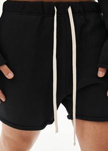 Shorts en jean en toile à taille élastique pour hommes, avec logo personnalisé sur le devant, décontractés, été, 100% coton, séchage rapide, fermeture à cordon - Product Image 5