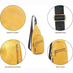 <b>Men's</b> Leather Sling <b>Bag</b> Chest <b>Shoulder</b> Crossbody <b>Shoulder</b> <b>Bags</b> <b>for</b> <b>Men's</b> 100% Leather <b>Bag</b> <b>for</b> <b>Men</b> - Product Image 5