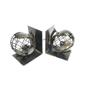Último patrón de llegada, acabado de Color plateado, sujetalibros de diseñador de globo hecho de Metal resistente, suministros de decoración de escritorios para el hogar y la Oficina - Product Image 1