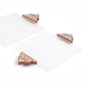 Elegante Bandeja de Acrílico para Servir Dulces y Chocolates para Ramadán y Regalos, con Incrustaciones de Nácar Personalizadas y Madera Natural - Product Image 4