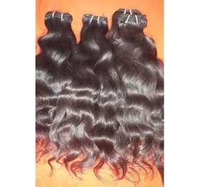 Vendeur de cheveux humains bruts de temple indien cuticule non traitée alignée un style de vague naturelle de donneur - Product Image 1