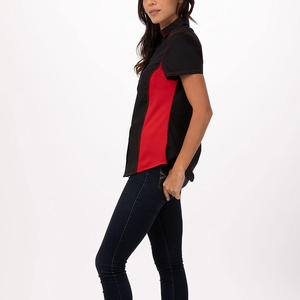 Camisas de trabajo de manga corta para mujer personalizadas, blusas de uniforme con logotipo bordado, ropa de oficina corporativa, proveedor de camisas de negocios - Product Image 5