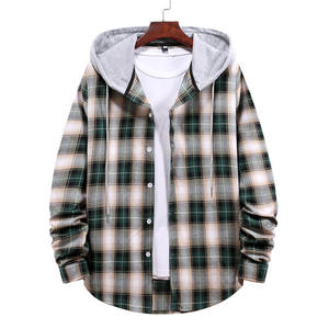 Nouveau printemps OEM chemises décontractées à manches longues épaissi vêtements d'extérieur point poche à capuche Anti-rides respirant - Product Image 4