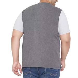 เสื้อยืดผ้าฝ้ายสีตัดกันสำหรับผู้ชายเสื้อมีกระเป๋าเสื้อยืดผ้าโพลีเอสเตอร์แบบสั่งทำน้ำหนักมาก100% - Product Image 3