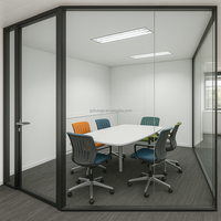 Cloison pliante en verre trempé et aluminium pour salles de conférence, bureaux, cuisines, entrepôts extérieurs, gymnases, écoles
