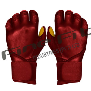 Gants de frappeur en cuir d'agneau personnalisés de haute qualité pour adultes gants de sport confortables à fermeture à boucle respirante pour gaucher - Product Image 1