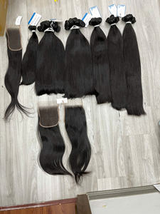 Vente du Black Friday 2025, fournisseur de cheveux vierges, extensions de cheveux humains en gros, cheveux vierges lisses, tissage, livraison directe - Product Image 6