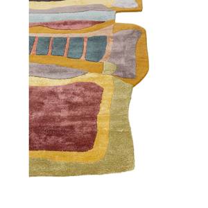 Alfombra Joy de Lana y Viscosa Hecha a Mano en Rojo y Naranja Tra-15217 para Uso Doméstico con Patrón Abstracto - Product Image 4