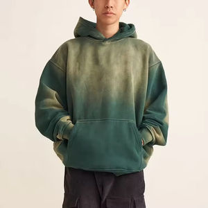 Logo personnalisé Streetwear à capuche coton éponge française lavage à l'acide Vintage surdimensionné lavage à la pierre soleil fané en détresse sweats à capuche - Product Image 1