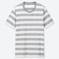 T-shirt pour homme à rayures horizontales blanc et noir, coupe régulière, col rond, tricoté, 95% coton, 5% élasthanne, séchage rapide, haute qualité, best-seller