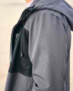 Veste coupe-vent à demi-zip personnalisée à la vente chaude, taille sur mesure, 100% polyester, revêtement imperméable en PU personnalisé sur le devant, camouflage - Product Image 6