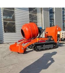Mini Concrete Mixer Crawler Type with Fully Hydraulic System and Gearbox for Construction Use on Muddy and Rough Ground - Product Image 2