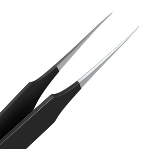 90 Degree Fiber Tip Volume Lash Tweezers <b>Precision</b> Eyelash Extension <b>Tool</b> - Product Image 4