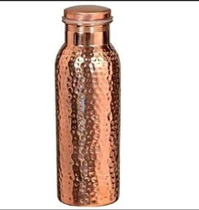 Venta caliente botella de agua de cobre de diseño liso botella de cobre de agua de lujo con tapa de vidrio y pulido brillante - Product Image 4