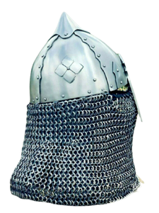 Casque Viking médiéval de calibre 16, casque de chevalier avec Aventail X masse limitée, casque à chaîne fait à la main - Product Image 4