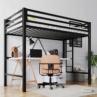 Estructura de cama de metal para loft que ahorra espacio Diseño asequible, duradero y moderno