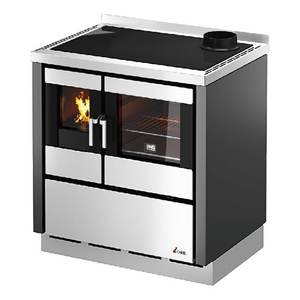 Poêle à bois Cadel 7,5 kW KOOK 80 VS Anthracite 4 étoiles 79,5x60x86cm - Product Image 1