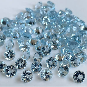 ท้องฟ้าสีฟ้าบุษราคัมธรรมชาติตัดรอบ1.5มมเหลี่ยมเพชรพลอย-หลวมท้องฟ้าสีฟ้าบุษราคัมรอบ - Product Image 1
