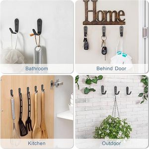 Heavy Duty Single Prong <b>Wall</b> Hooks for Clothing Premium Quality Aluminium <b>Rails</b> With Screws Included - Product Image 5