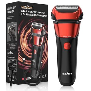 Afeitadora Eléctrica USB para Hombre, Afeitadora Rotativa Húmeda/Seca con 3 Cuchillas, Motor de Velocidad, Resistente al Agua IPX7, con Pantalla Digital de Potencia - Product Image 4
