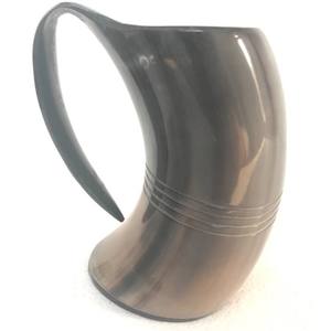 100% Gobelet en corne de buffle poli authentique pour les fêtes-Viking Drinking Beer Mug - Product Image 6