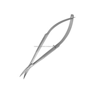 Ciseaux à ressort professionnels en acier inoxydable à lame courbée pour extensions de cils et soins des cuticules – Outil de beauté - Product Image 3