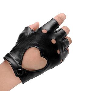 <b>Women's</b> Customizable Water-Resistant PU Leather <b>Fingerless</b> Pole Dancing <b>Gloves</b> for Stage Performance High Quality - Product Image 1