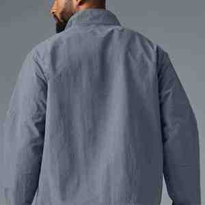 Camiseta de Manga Corta para Hombre, Ligera, de Alto Rendimiento, con Cuello Alto y Cierre de Cremallera, Corte Regular, de Alta Calidad, Mezcla de Poliéster/Algodón - Product Image 5