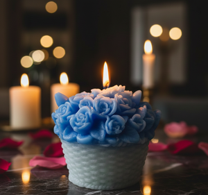 Vela Aromática con Aroma a Ramo de Flores |   Vela Artesanal en Cesta de Rosas para Decoración del Hogar, Regalos y Aromaterapia - Product Image 4