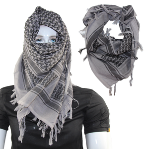 Shemagh Palestine Keffiyeh ผ้าคอตตอน100% สำหรับผู้ชาย, ผ้าพันหัวเพนท์บอลสำหรับเดินป่ากลางแจ้งทะเลทรายแนวยุทธวิธี - Product Image 4