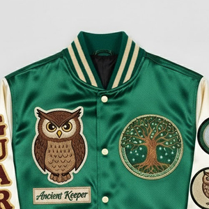 Veste universitaire en chenille brodée pour homme, style streetwear, vente en gros, best-seller, veste en satin légère pour homme, veste de lettreman - Product Image 6