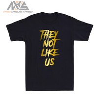 Prix de gros Nouveau design Qualité de luxe Logo personnalisé T-shirt graphique pour homme « They Not Us » Décontracté Coton Écologique Respirant