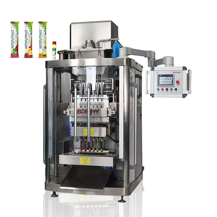 multilane roll film forming filling sealing machine coffee protein powder 5 8 10 lanes stick bag packing machine