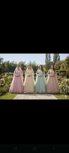 ชุดเดรสงานปาร์ตี้แบบดั้งเดิม ผ้าคลุมไหล่ปักลายสวยงาม งานปักเลื่อมแบบหนักแน่น ดูหรูหรา แห้งเร็ว พร้อมเสื้อท่อนบนและกางเกงชาราร่า - Product Image 2