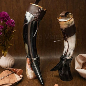 Vaso Vikingo Hecho a Mano, Ecológico y Moderno, Jarra de Cerveza Medieval, Copa de Cuerno, Logotipo Personalizado, Regalo Empresarial al Mejor Precio - Product Image 6