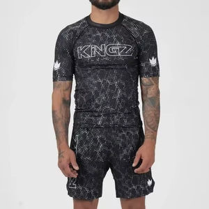 Camiseta Deportiva de Compresión Anti-UV Ecológica, 100% Poliéster, UPF50+, Manga Corta, Transpirable, para MMA, Venta al Por Mayor - Product Image 6