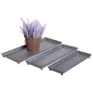 Plateaux de service multifonctionnels en acier inoxydable et bois, durables, fabriqués à la main, options personnalisables pour la décoration de la maison, l'organisation de la cuisine - Product Image 3