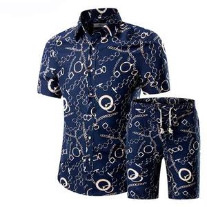 Ensemble d'été confortable de haute qualité pour hommes Ensemble 2 pièces T-shirts à manches courtes et ensemble de survêtements et shorts - Product Image 2
