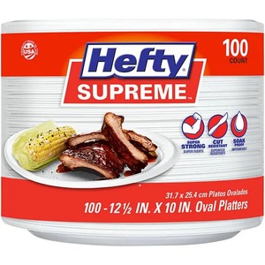 Platos ovalados de espuma Hefty S'upreme, 12,5x10 (100 CT.) - Product Image 2