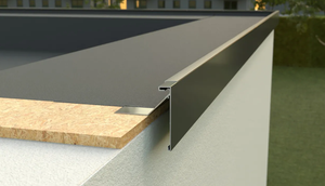 Renoplast ®   Profil de grenier en aluminium A100 pour toits plats - Profil de parapet - Profil de bord de toit - Product Image 3