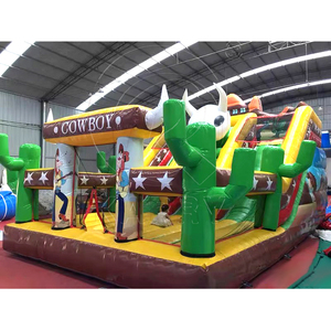 Tobogán Inflable de PVC Resistente con Forma de Cactus, de Doble Carril, para Uso Comercial, Casa de Brinco - Product Image 1
