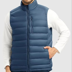 Vestes matelassées légères coupe-vent pour hommes 2025, manches longues, rembourrage intégral, fermeture éclair personnalisée, coque souple, style boxy, matelassées - Product Image 1