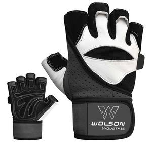 High Quality Customizable Half-Finger Leather & Rubber Breathable Heavy Duty Weightlifting Gloves for Gym Fitness Unisex - Product Image 2