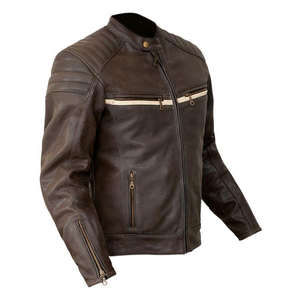 Blouson en cuir unisexe coupe-vent style américain 2026 pour motard, vêtements de moto, fabricant en gros - Product Image 5