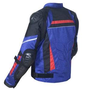 Chaqueta de moto impermeable de malla azul para hombre, protecciones de armaduras CE, textil de turismo para aventuras de verano, lluvia de aventuras para hombre - Product Image 4