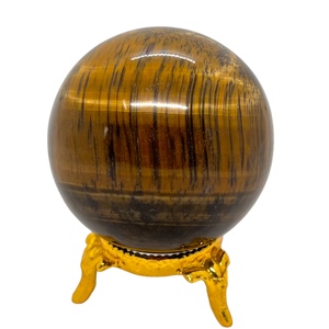 ลูกบอลคริสตัลทรงกลมตาเสืออัญมณีธรรมชาติสำหรับการนั่งสมาธิการตกแต่งบ้านเป็นจำนวนมาก - Product Image 6