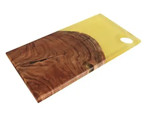 Diseño de lujo Ocean Wave Acabado Madera de Acacia Ecológico 16 pulgadas 1,5 cm Tabla de cortar de corte cuadrado grueso - Product Image 2